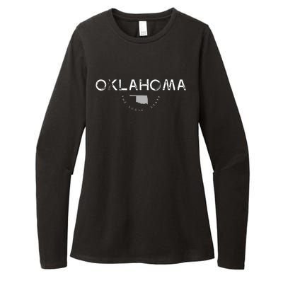 Oklahoma The Sooner State Graphic Womens CVC Long Sleeve Shirt