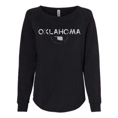 Oklahoma The Sooner State Graphic Womens California Wash Sweatshirt