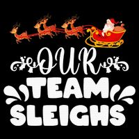 Our Team Sleighs Christmas Reindeers Santa's Workers Office Impact Tech Backpack