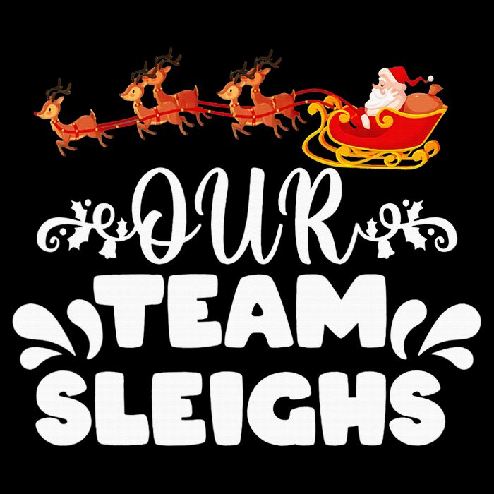 Our Team Sleighs Christmas Reindeers Santa's Workers Office Impact Tech Backpack