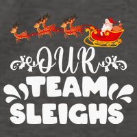 Our Team Sleighs Christmas Reindeers Santa's Workers Office Vector Backpack