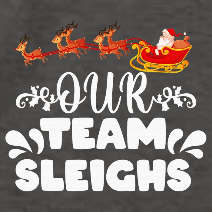 Our Team Sleighs Christmas Reindeers Santa's Workers Office Vector Backpack