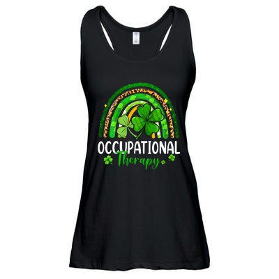 Occupational Therapy St Patricks Day Rainbow Therapist Ladies Essential Flowy Tank