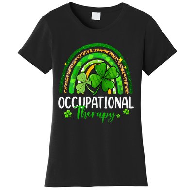 Occupational Therapy St Patricks Day Rainbow Therapist Women's T-Shirt