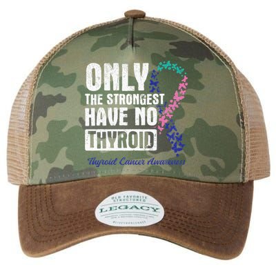 Only The Strongest Have No Thyroid Cancer Awareness Legacy Tie Dye Trucker Hat