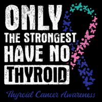 Only The Strongest Have No Thyroid Cancer Awareness Button