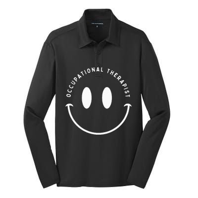 Occupational Therapist Smile Occupational Therapy Silk Touch Performance Long Sleeve Polo