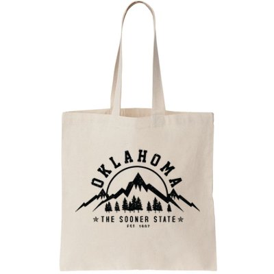 Oklahoma The Sooner State Est 1907 Vintage Mountains Gift Tote Bag