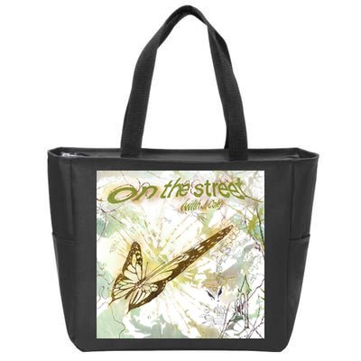 On The Street Butterfly Zip Tote Bag