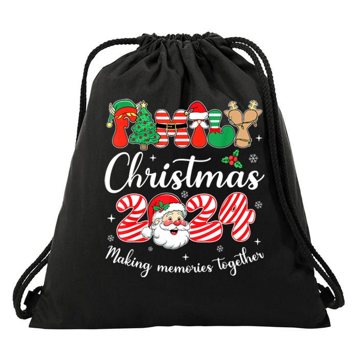 Outfits Team Santa Elf Squad Family 2024 Christmas Matching Gift Drawstring Bag