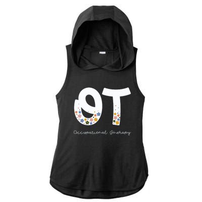 Occupational Therapy Summer Ladies PosiCharge Tri-Blend Wicking Draft Hoodie Tank