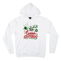 Our Team Sleighs Reindeer Santa Claus Xmas Office Staff Hoodie