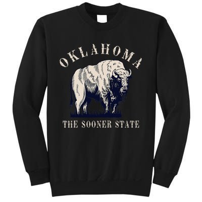 Oklahoma The Sooner State American Bison Buffalo Sweatshirt