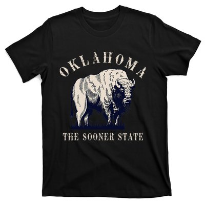 Oklahoma The Sooner State American Bison Buffalo T-Shirt