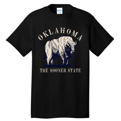 Oklahoma The Sooner State American Bison Buffalo Tall T-Shirt