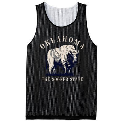 Oklahoma The Sooner State American Bison Buffalo Mesh Reversible Basketball Jersey Tank