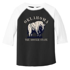 Oklahoma The Sooner State American Bison Buffalo Toddler Fine Jersey T-Shirt