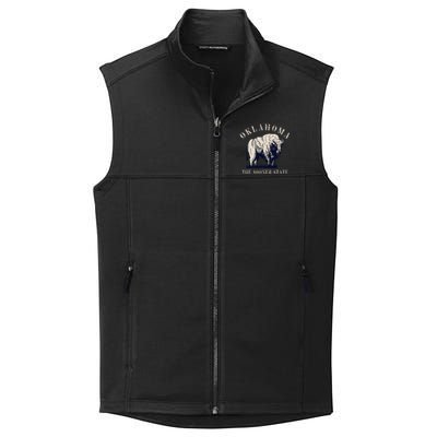 Oklahoma The Sooner State American Bison Buffalo Collective Smooth Fleece Vest