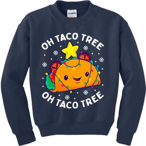 Oh Taco Tree Christmas Cute Xmas Mexican Food Lover Gift Kids Sweatshirt