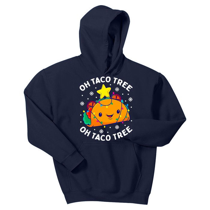 Oh Taco Tree Christmas Cute Xmas Mexican Food Lover Gift Kids Hoodie