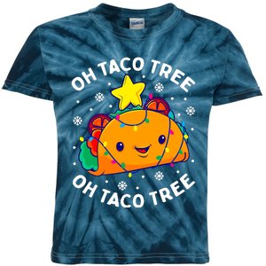 Oh Taco Tree Christmas Cute Xmas Mexican Food Lover Gift Kids Tie-Dye T-Shirt