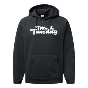 Ohthatfknguy Titty Tuesday Performance Fleece Hoodie