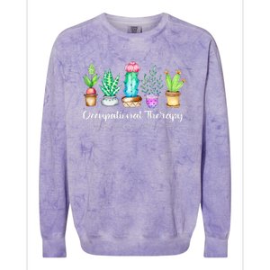 Occupational Therapy Therapist Ot Month Cactus Plant Funny Colorblast Crewneck Sweatshirt