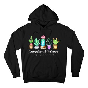 Occupational Therapy Therapist Ot Month Cactus Plant Funny Hoodie