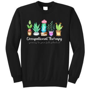 Occupational Therapy Therapist Ot Month Cactus Plant Funny Sweatshirt