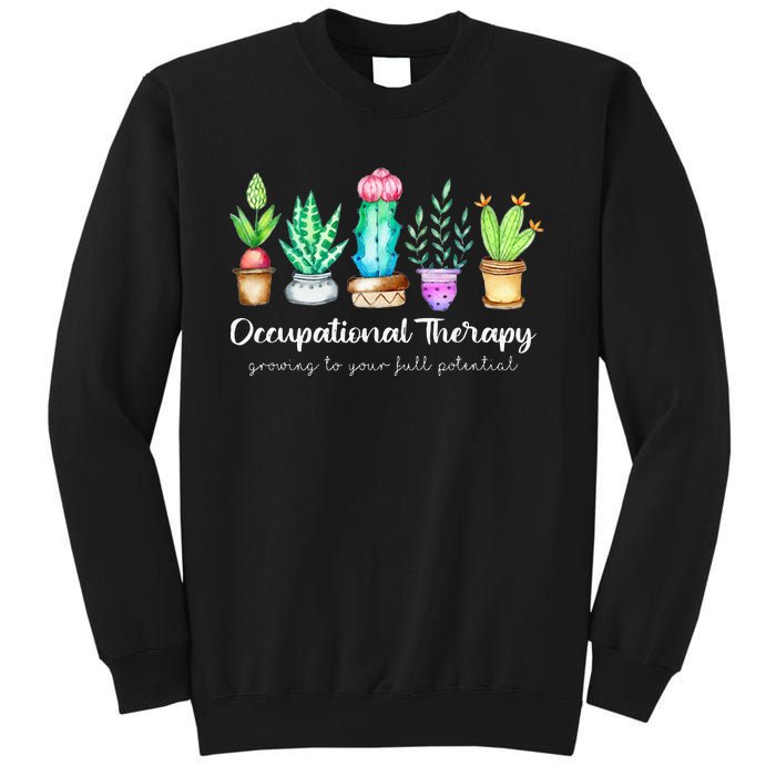 Occupational Therapy Therapist Ot Month Cactus Plant Funny Sweatshirt