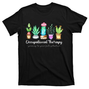 Occupational Therapy Therapist Ot Month Cactus Plant Funny T-Shirt