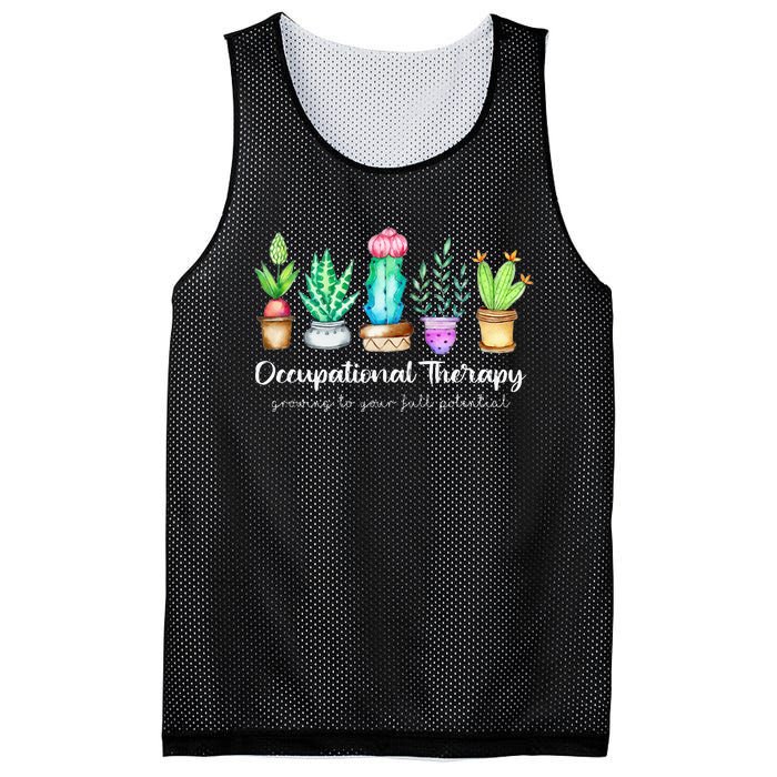 Occupational Therapy Therapist Ot Month Cactus Plant Funny Mesh Reversible Basketball Jersey Tank