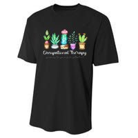 Occupational Therapy Therapist Ot Month Cactus Plant Funny Performance Sprint T-Shirt