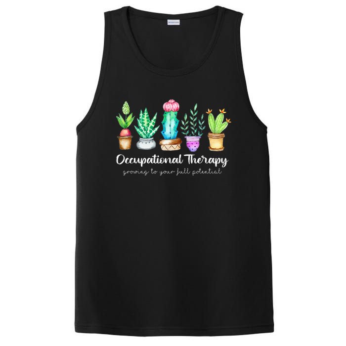 Occupational Therapy Therapist Ot Month Cactus Plant Funny PosiCharge Competitor Tank