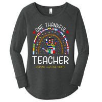 One Thankful Teacher Hispanic Heritage month Countries Flags Women's Perfect Tri Tunic Long Sleeve Shirt