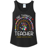 One Thankful Teacher Hispanic Heritage month Countries Flags Ladies Essential Tank