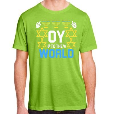 Oy to the World Hanukkah Funny Jewish  Adult ChromaSoft Performance T-Shirt