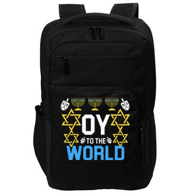 Oy to the World Hanukkah Funny Jewish  Impact Tech Backpack