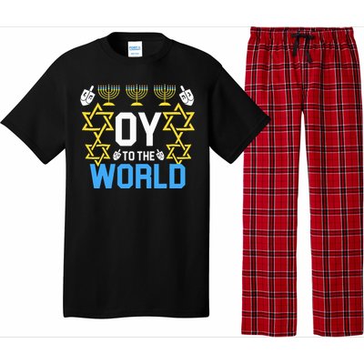 Oy to the World Hanukkah Funny Jewish  Pajama Set