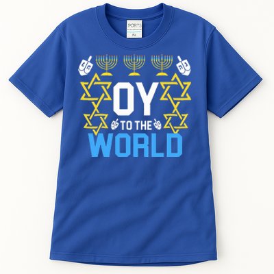 Oy to the World Hanukkah Funny Jewish  Tall T-Shirt