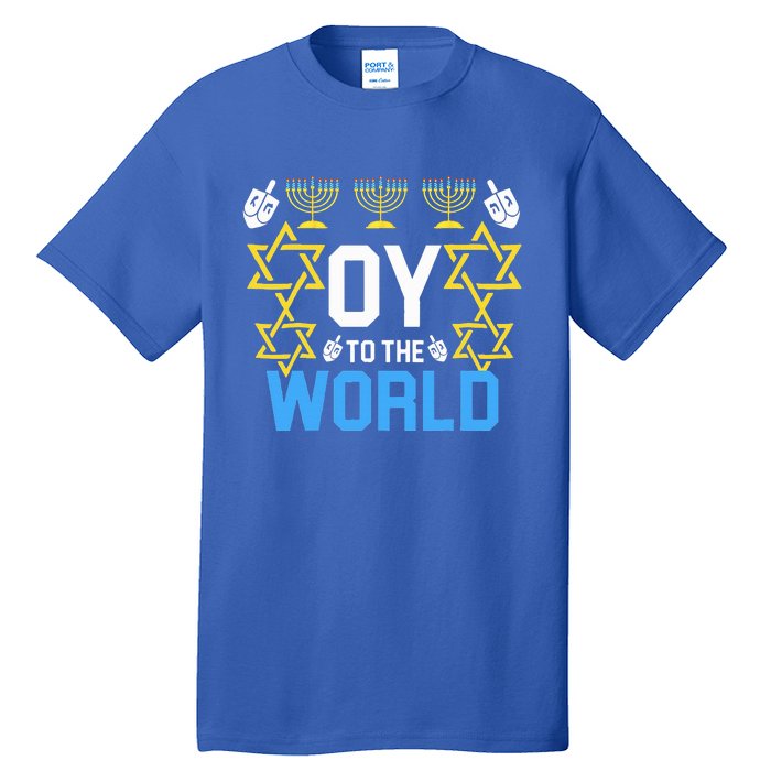 Oy to the World Hanukkah Funny Jewish  Tall T-Shirt