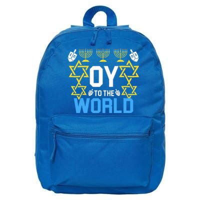 Oy to the World Hanukkah Funny Jewish  16 in Basic Backpack