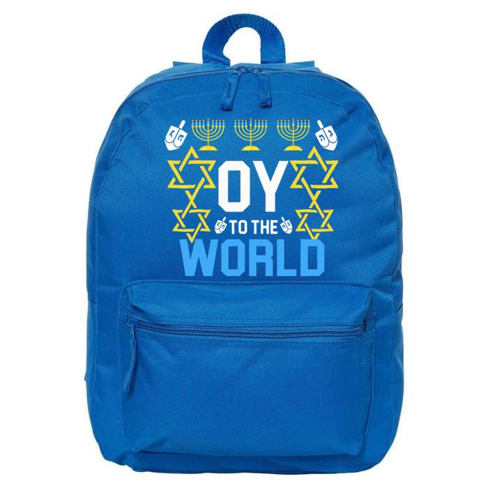 Oy to the World Hanukkah Funny Jewish  16 in Basic Backpack