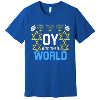 Oy to the World Hanukkah Funny Jewish  Premium T-Shirt