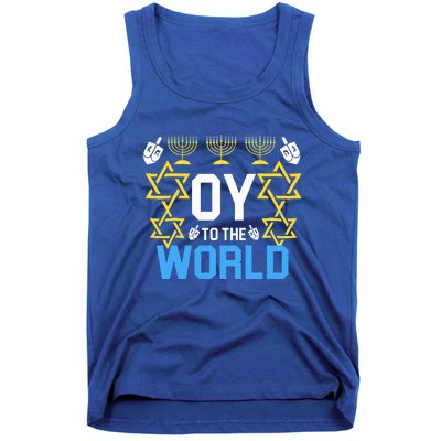 Oy to the World Hanukkah Funny Jewish  Tank Top