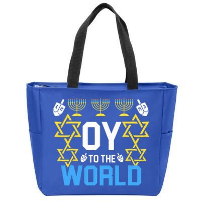 Oy to the World Hanukkah Funny Jewish  Zip Tote Bag