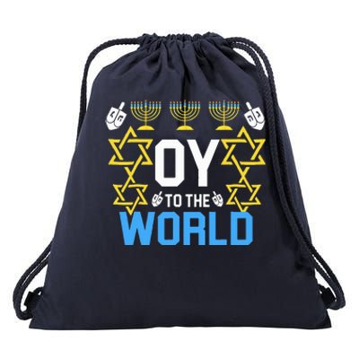 Oy to the World Hanukkah Funny Jewish  Drawstring Bag