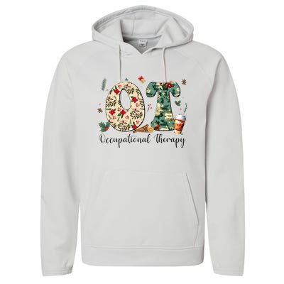 Occupational Therapy Therapist Christmas OT OTA Performance Fleece Hoodie