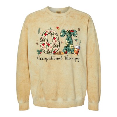 Occupational Therapy Therapist Christmas OT OTA Colorblast Crewneck Sweatshirt