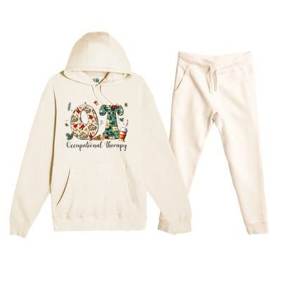 Occupational Therapy Therapist Christmas OT OTA Premium Hooded Sweatsuit Set